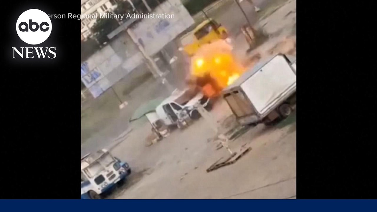 Ukrainian street vendor survives after Russian drone appears to target him
