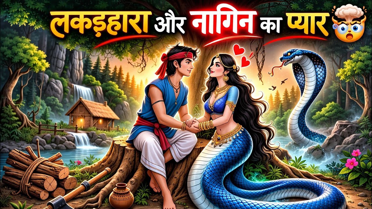 लकड़हारा और नागिन का प्यार | Ichcha Dhari Nagin | Kahaniwala cartoon | Hindi Fairy Tales #story 