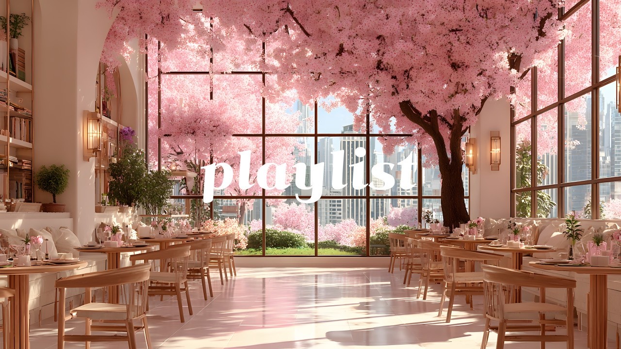 벚꽃이 가득한 뉴욕 카페에서 듣는 봄 피아노 🌸 감성 힐링 피아노 BGM