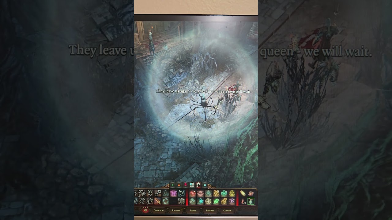 BG3 stupid half-orc can't get down the roof drider waiting for Bedi 