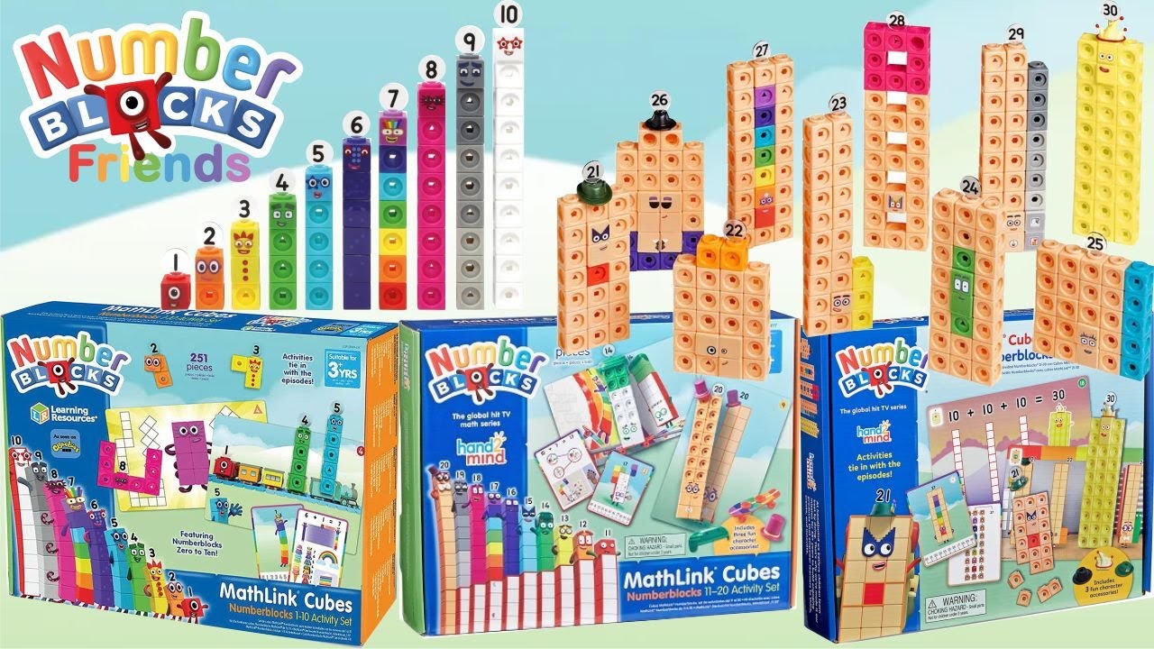 Numberblocks &ndash; Compilation Unboxing Mathlink Cubes Numberblocks 1&ndash;30 Activity Set! Satisfying ASMR