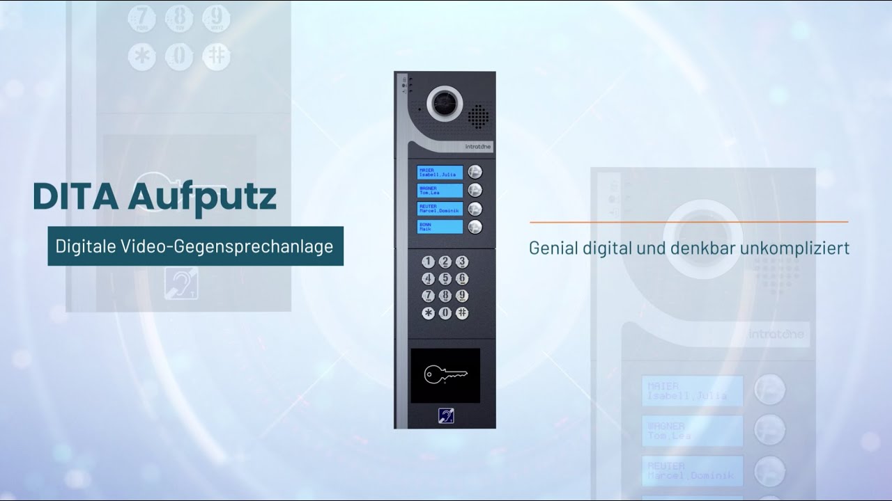 Intratone: Digitale Video Türsprechanlage DITA Aufputz