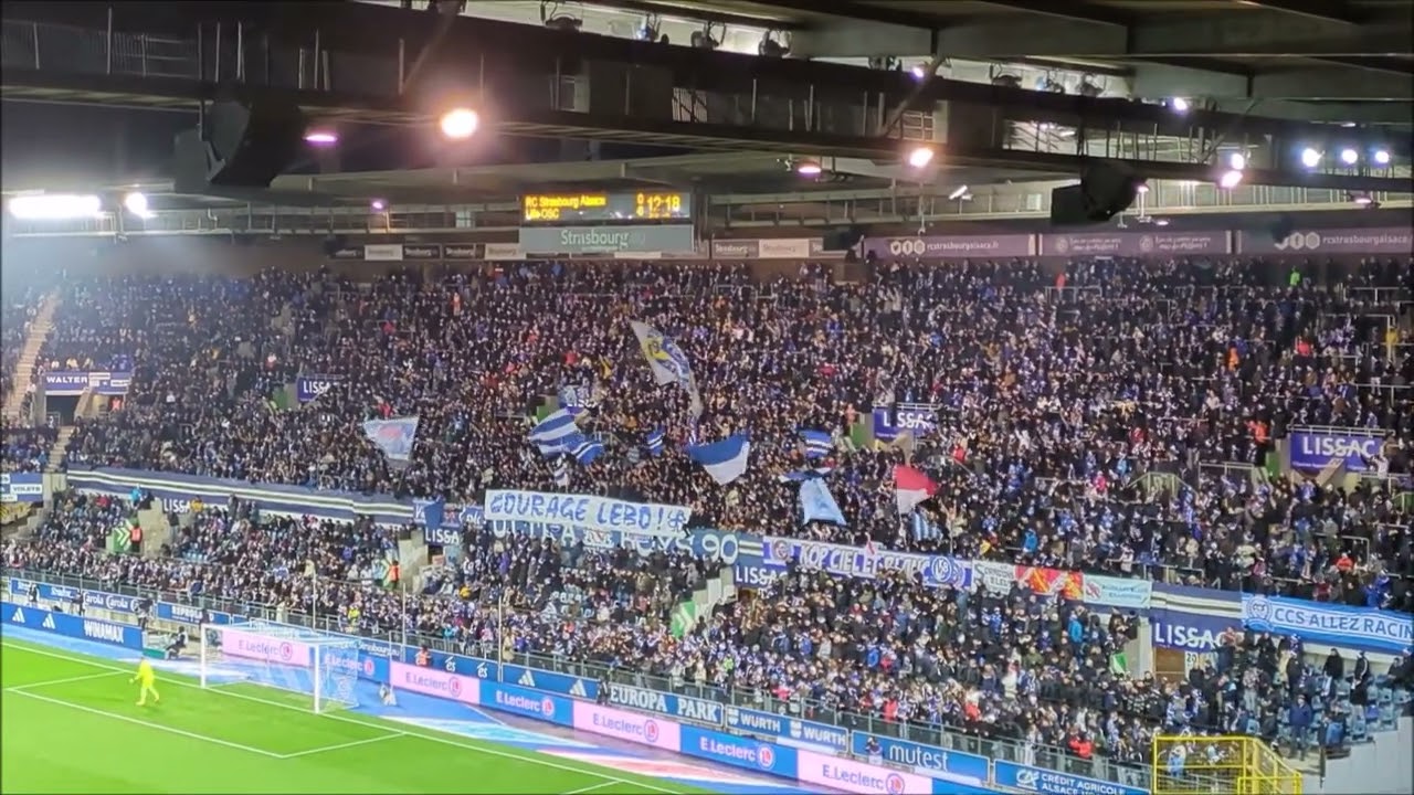 RC Strasbourg - LOSC Lille : Tribune Ouest (UB90/VG/KCB/CCS) 2023/2024 L1