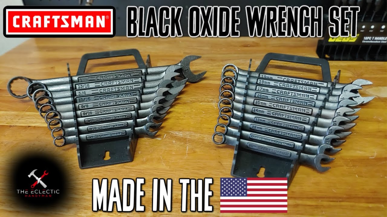 CRAFTSMAN, Made in the USA, New Older Stock 'NOS' 19-Piece Black Oxide Wrench Set