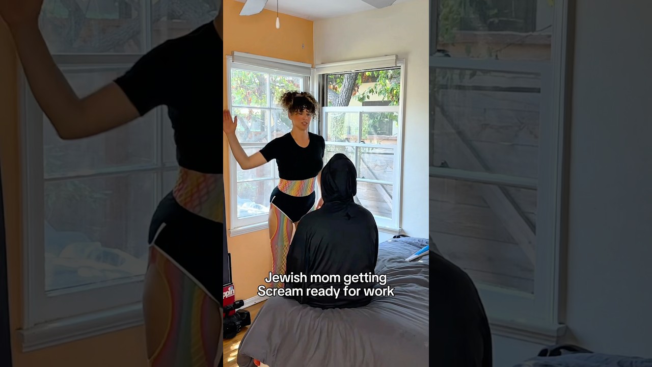 Jewish mom getting Scream ready for work