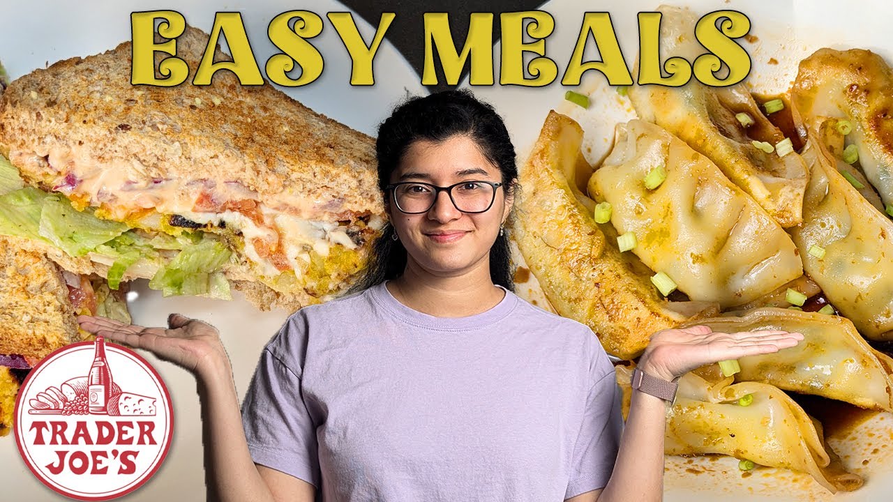 Trader Joe’s Meals in 5 Minutes | Veggie Gyoza & Masala Burger