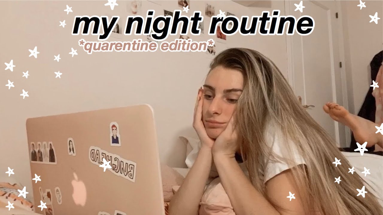 MI RUTINA DE NOCHE EN CUARENTENA | Marina Ggie🐰