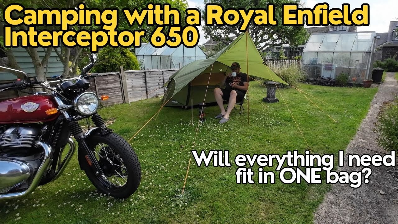 Camping with a Royal Enfield Interceptor 650 - Will everything I need fit in ONE bag?