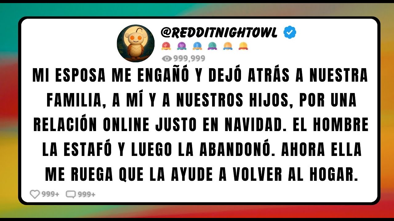 Mi ESPOSA Infiel me Dejó a Mi y a Nuestros HIJOS por el Novio que Tenía en Línea, Justo en Navidad