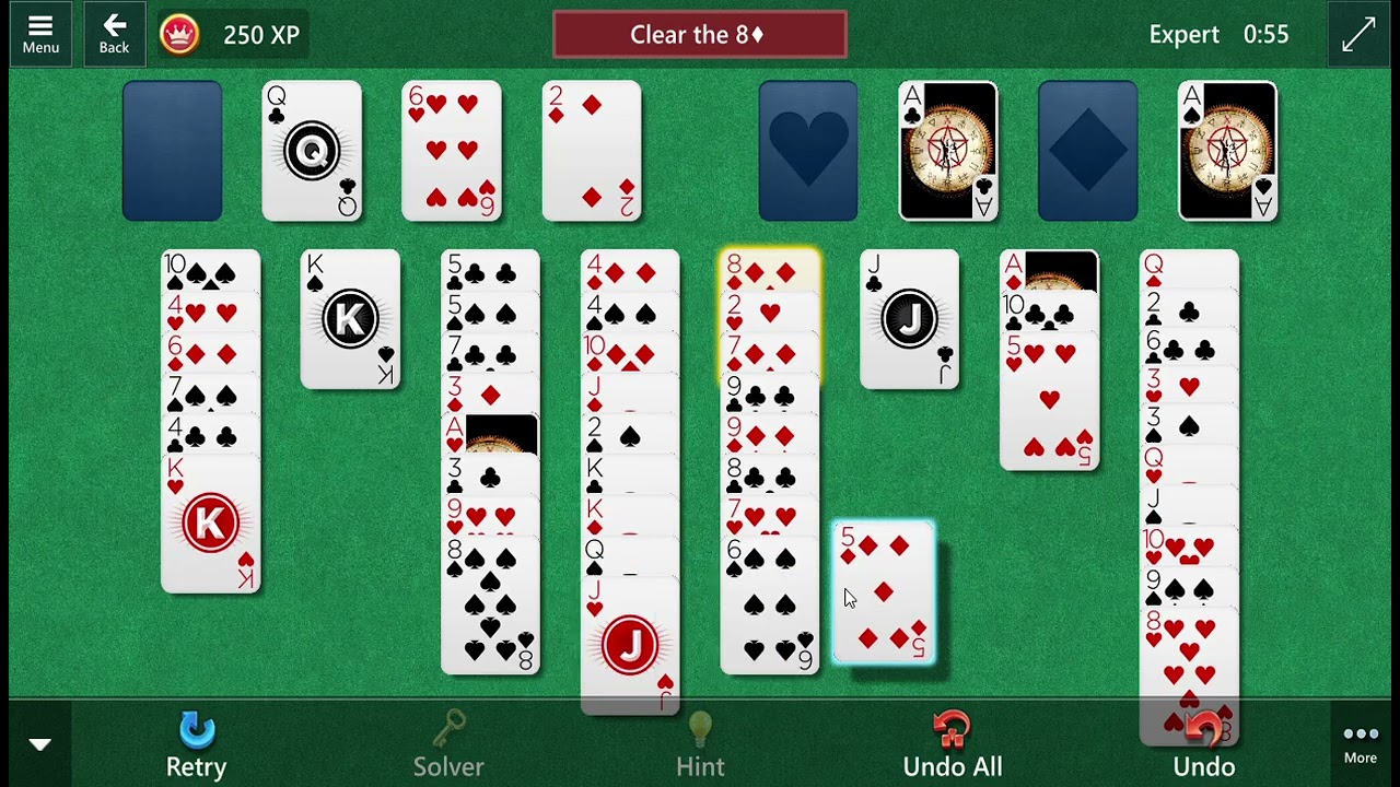 Solitaire & Casual Games FreeCell Expert Daily Challenge February 9, 2026