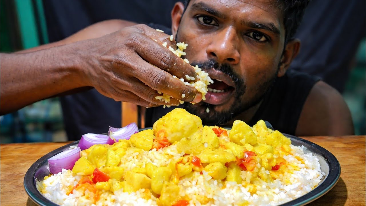 इतनी टेस्टी अरबी 😱 Giant Plate Arbi Sabji Rice Mukbang | Village Food Eating
