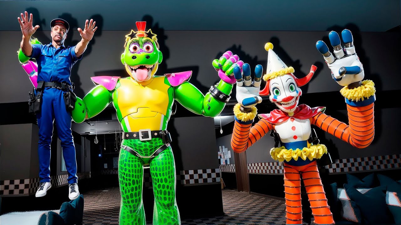 VR АНИМАТРОНИКИ ПУГАЮТ ОХРАННИКА В БОНЕЛАБ FNAF COOP BONELAB MOD Я ГИГА МОНТИ