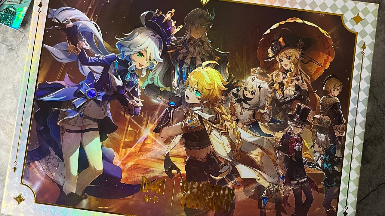 Распаковка Фонтейн бокса по геншину Unboxing cards genshin impact