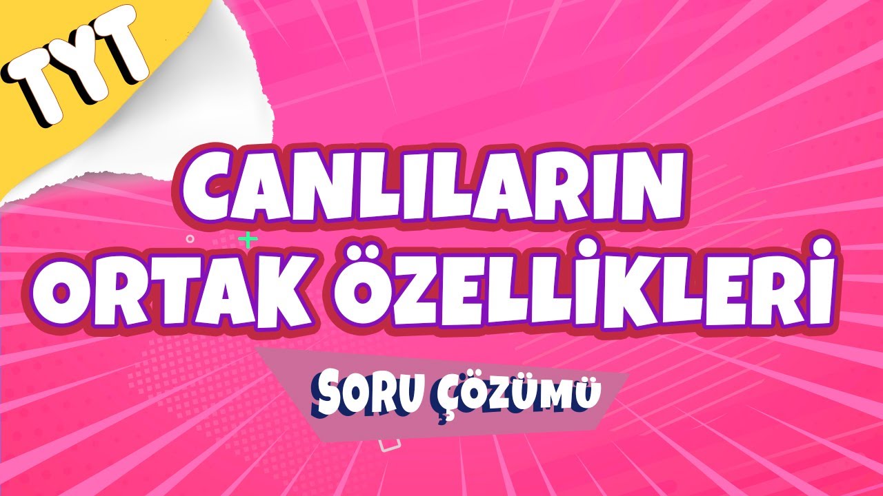 Canlıların Ortak Özellikleri Soru Çözümleri | TYT Biyoloji 2022 #hedefekoş