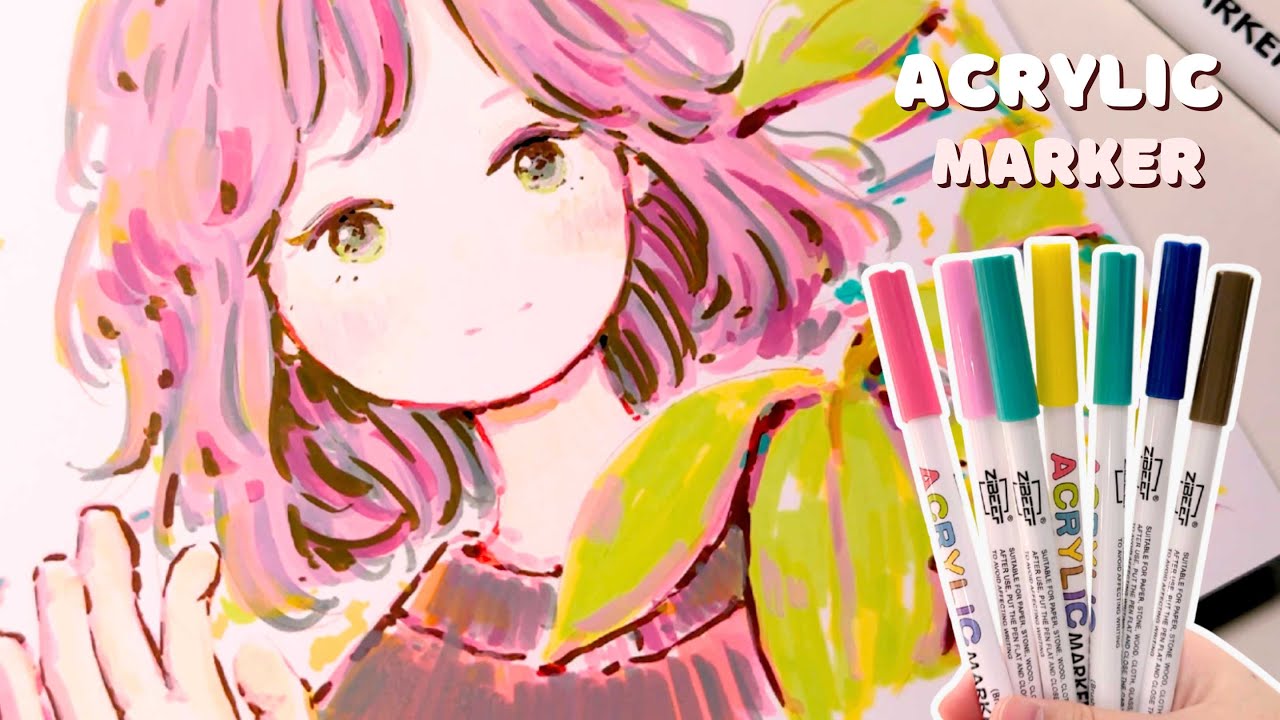 Lần đầu thử màu acrylic marker Zibeef | Lobeo Studio