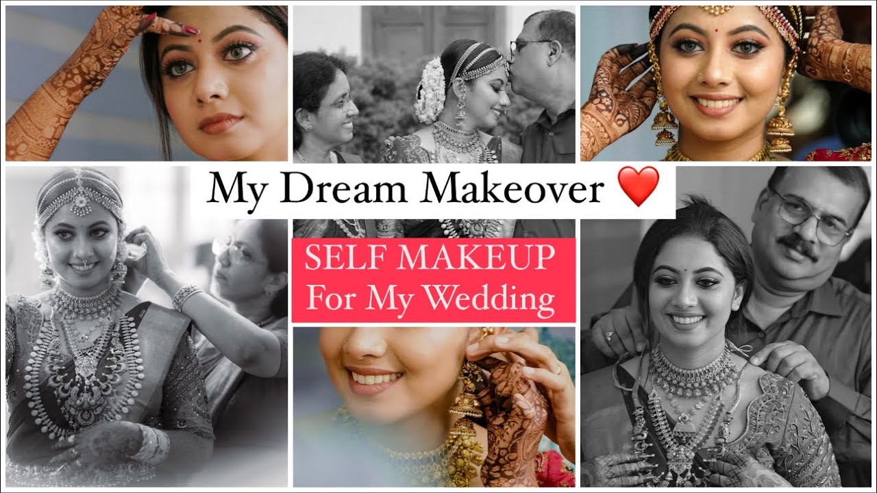 എന്റെ കല്യാണത്തിന് ഞാൻ സ്വന്തമായി ഒരുങ്ങി ❤️ #selfmakeup #selfmakeupforwedding @hennagirlriya
