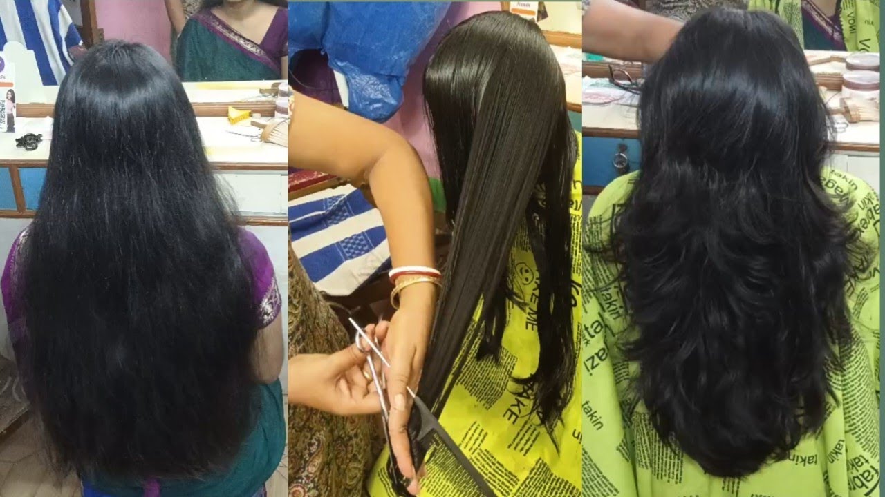 Multi layer cut for long hair step by step / cutting & setting 💥😍🥰🧚‍♂️