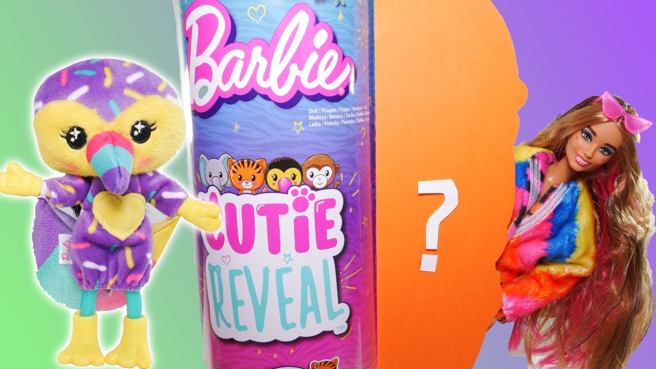 Barbie Cutie Reveal Dżungla!! Chelsea Cutie Reveal małpki tygryski i inne zwierzątka