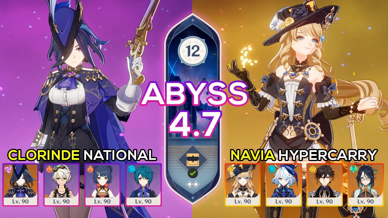 C0 Clorinde National & C0 Navia Hypercarry - Spiral Abyss 4.7 - Genshin Impact