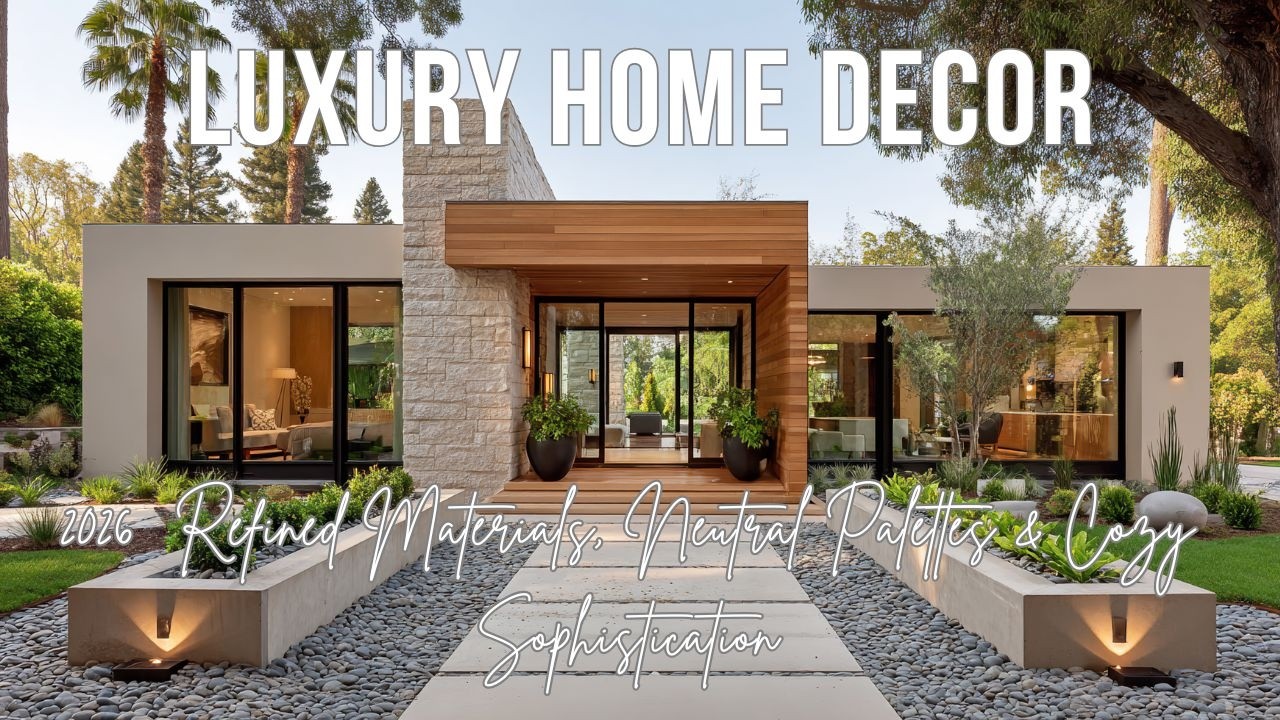 Luxury Home Decor 2026  Refined Materials, Neutral Palettes & Cozy Sophistication