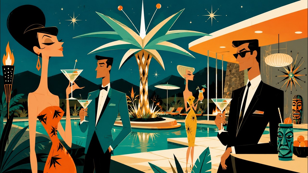 60's Cocktail Lounge Music | Cocktails at the Atomic Palm
