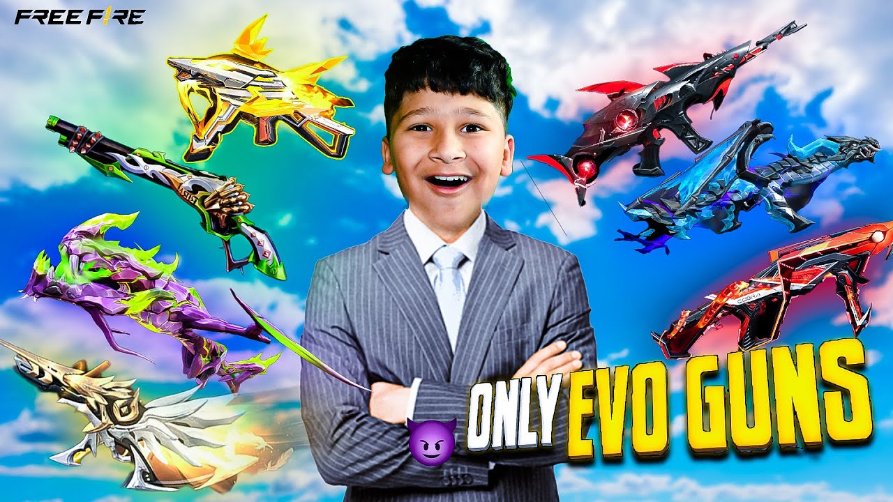 Only Evo Guns Challenge 😲 Chinu gamez - free fire max