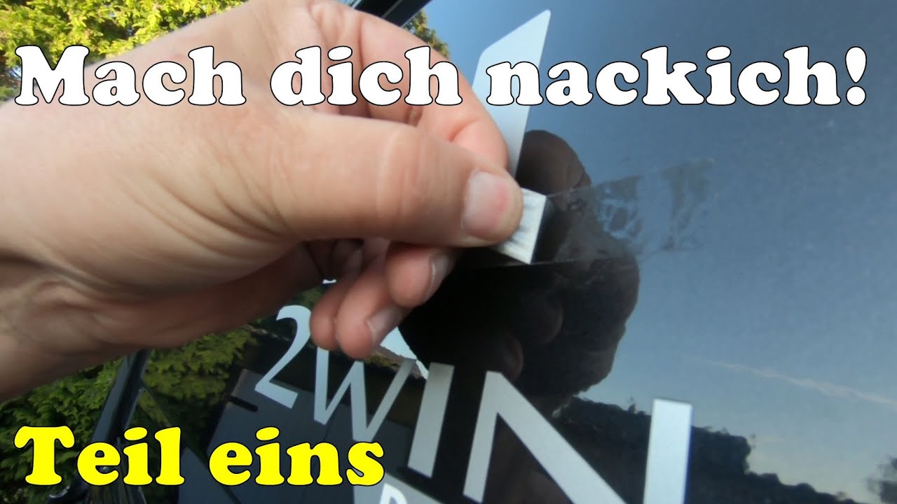 Teil 1 - Folienbeschriftung auf Pössl 2Win Plus Wohnmobil entfernen Hecktür