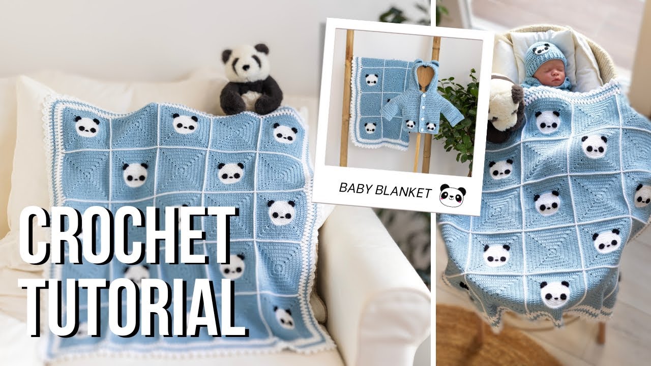 САМОЕ МИЛОЕ руководство по вязанию детского одеяла с пандой крючком 🐼💝