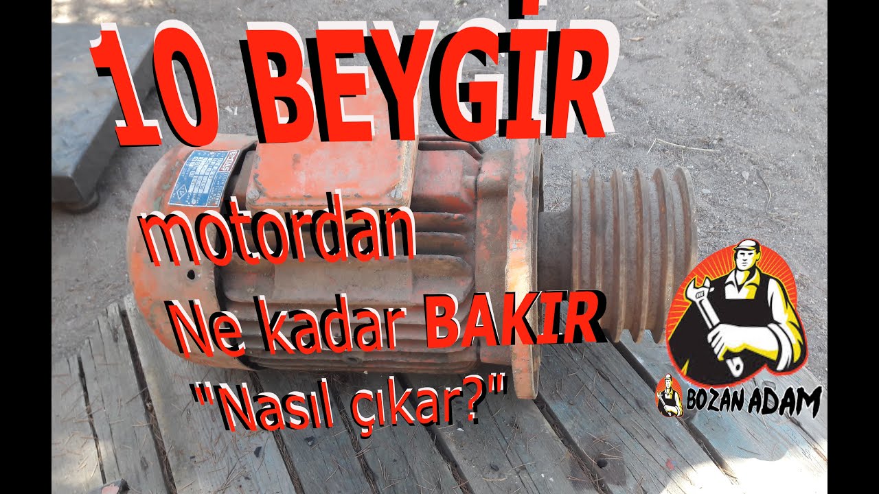10 beygir motordan ne kadar bakır, nasıl çıkar ?  🛠 ♻️