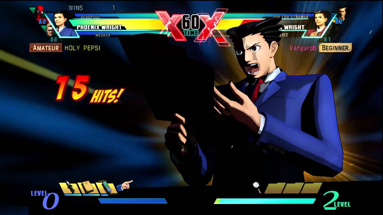 Ultimate Marvel vs Capcom 3 - Phoenix wright Level 3