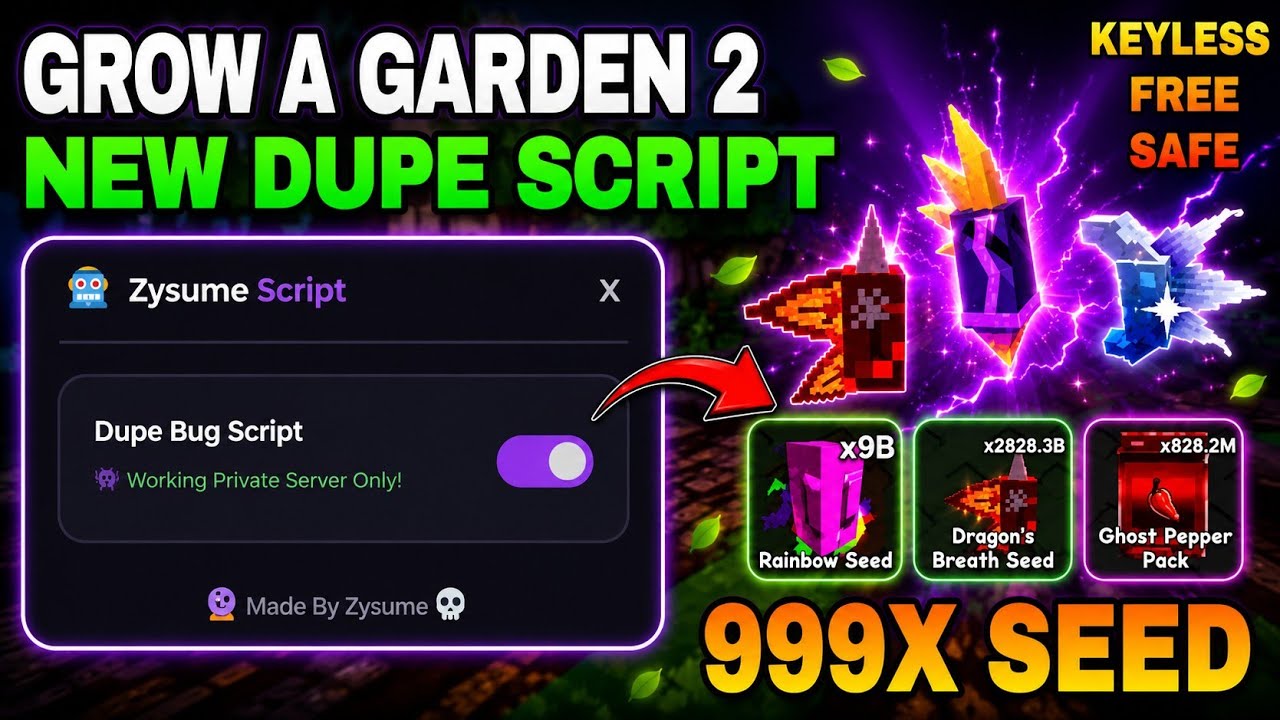 Как дублировать семена в Grow a Garden 2 с помощью бага | 999x ВСЕ СЕМЕНА | НЕ ОБНАРУЖИВАЕТСЯ