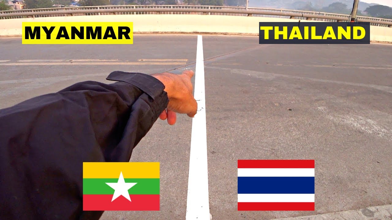 Border Crossing On Foot Thailand To Myanmar | Mae Sot To Myawaddy