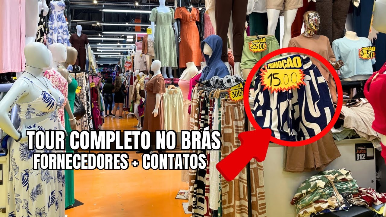 TOUR NO BRÁS: TUDO BARATO! CONJUNTOS, VESTIDOS E SHORTS DE R$ 15,00 + CONTATOS.