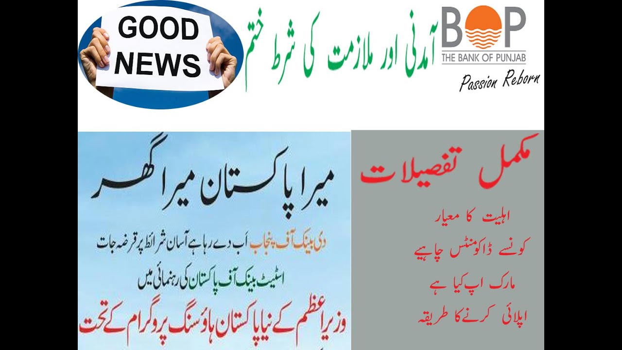 BOP MERA PAKISTAN MERA GHAR LOAN SCHEME |BOP LOAN SCHEME| HOME LOAN | BOP HOUSE LOAN DETAILS IN URDU