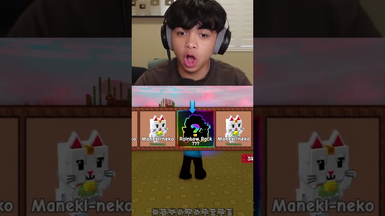 I got the Rainbow Corrupted Kitsune in Grow a Garden 😱 #roblox #growagarden