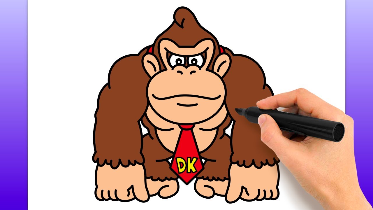 Cómo Dibujar Donkey Kong | Fácil Tutorial De Dibujo Paso A Paso
