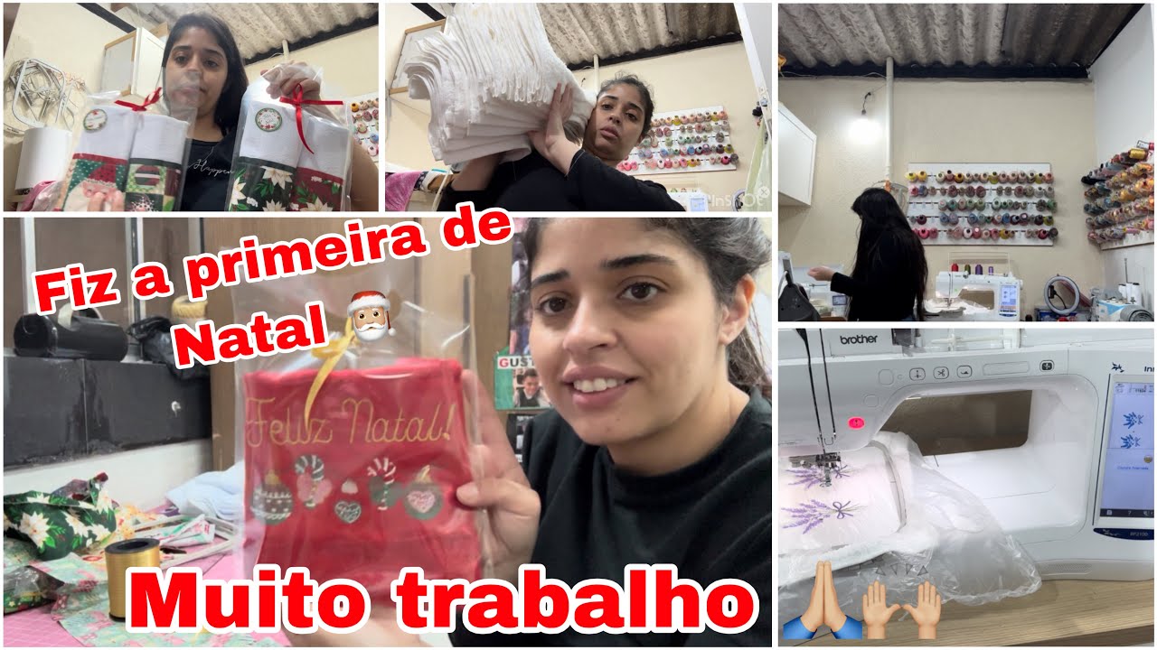 Mostrei as toalhas que estou bordando e produzindo para a lojinha na garagem 😍🫢