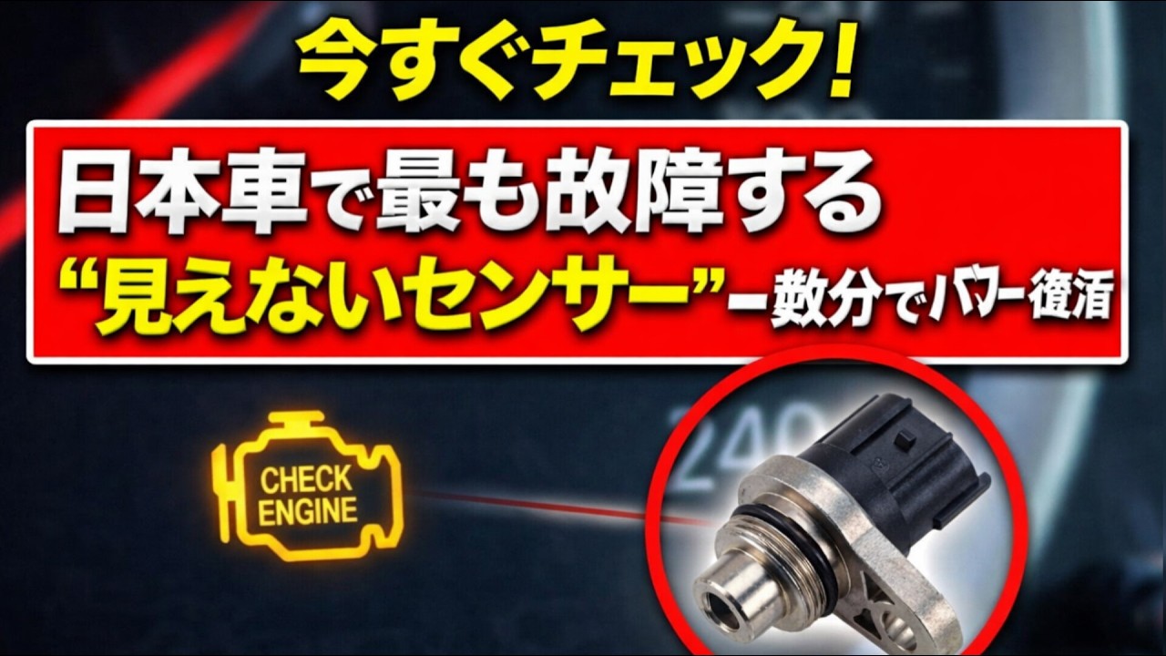 今すぐチェック！日本車で最も故障する“見えないセンサー” — 数分でパワー復活