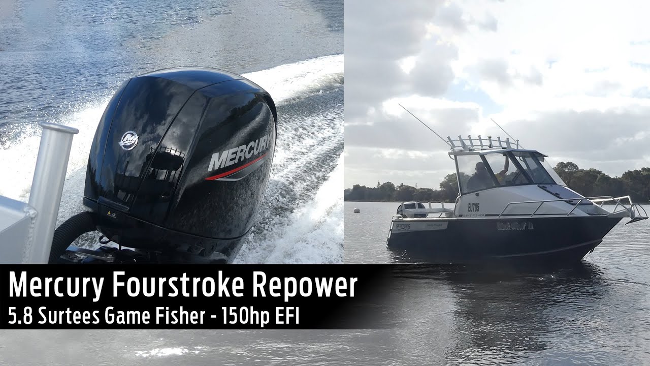 5.8 Surtees Game Fisher Repowered with a 150hp Mercury Fourstroke Outboard by Hitech Marine