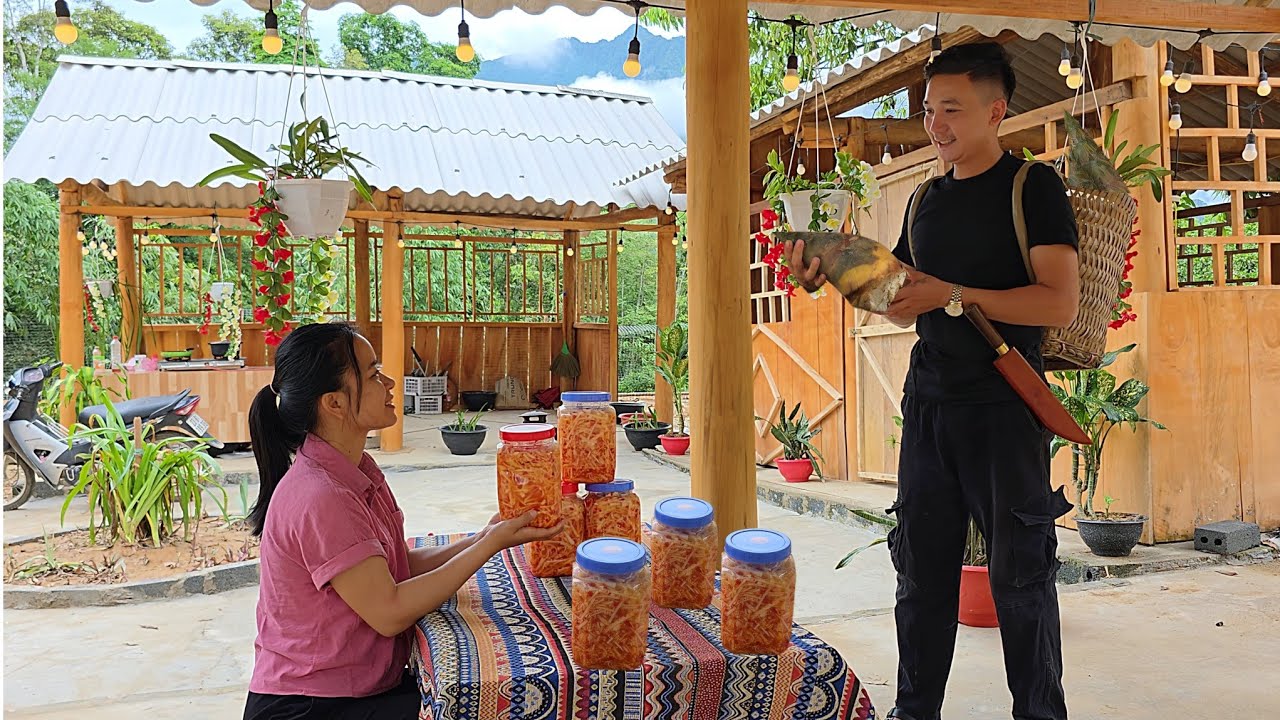 Jack and Tieu Ly harvest crops together and make delicious meals in their new home.