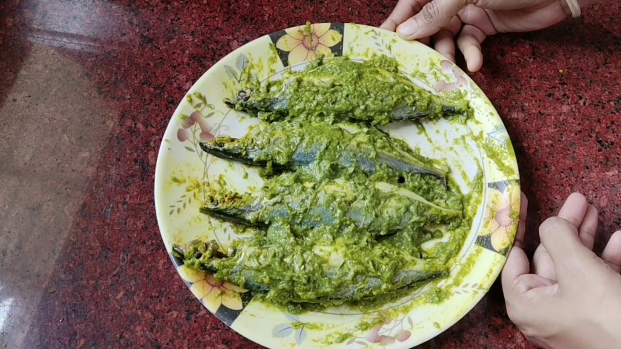 हिरवा मसाला फिश फ्राय /Green masala bangda fry