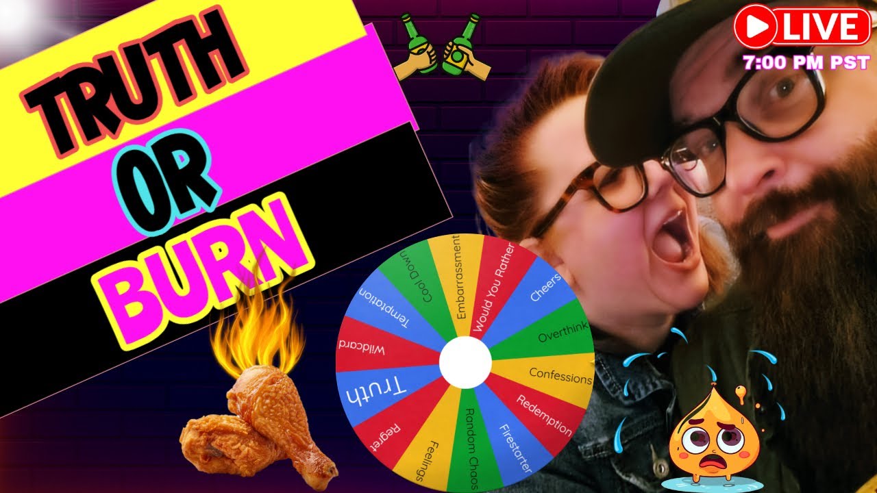 We Eat HOT WINGS and Spill Our Deepest Secrets 🔥 (Fire Pit Truth Wheel Challenge)