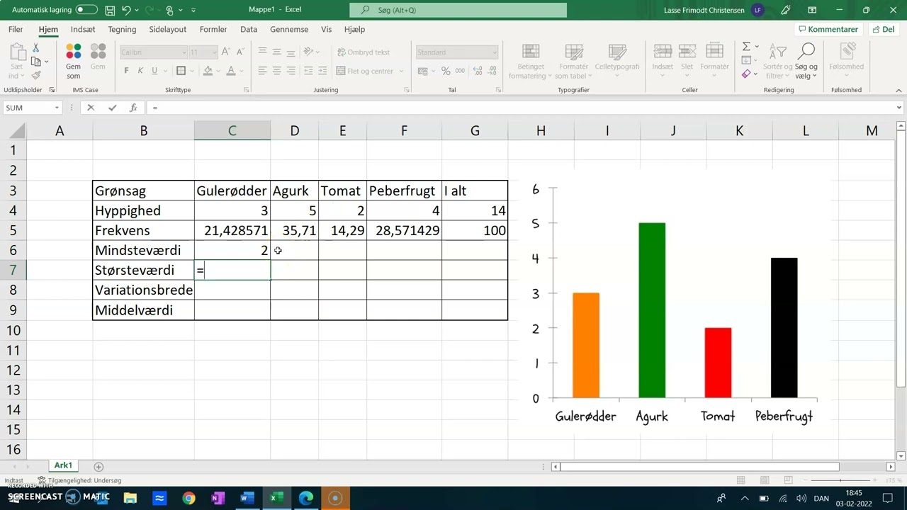 Statistik G Video 3 Excel