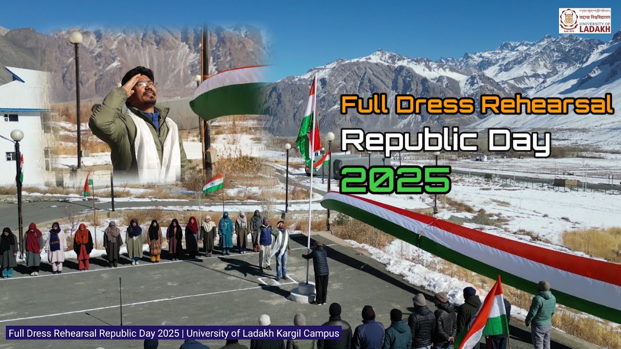 Braving Sub-Zero Temp: Full Dress Rehearsal for Republic Day at Kargil Campus, University of Ladakh
