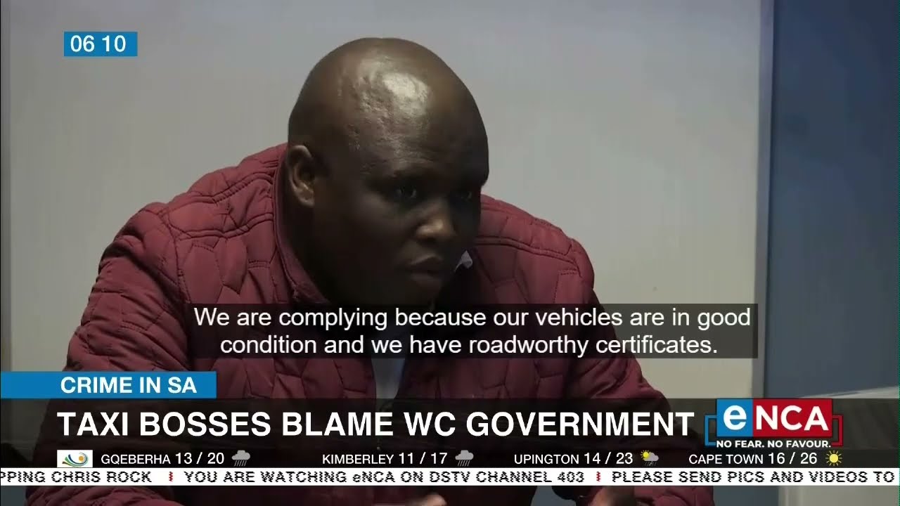 Crime in SA | Taxi bosses blame WC govt
