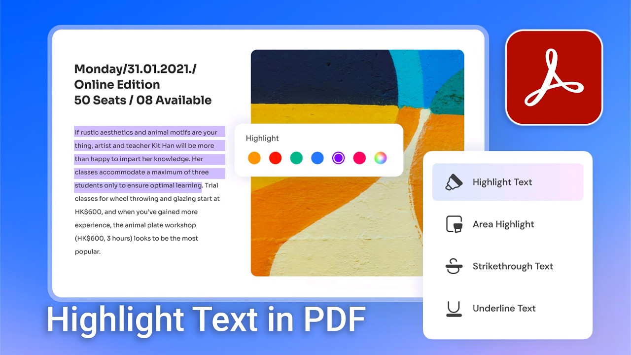 Как выделить текст в PDF-файле в Adobe Acrobat