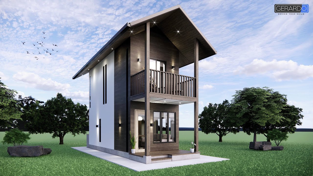 2-Bedroom Small Modern House Design | 21sqm