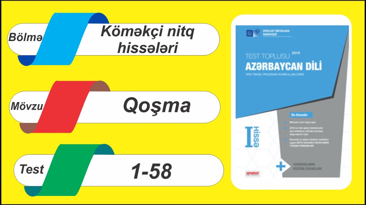 DİM-in Test toplusu / Qoşma / 1-58