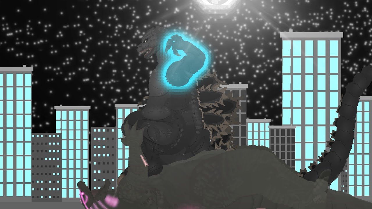 heisei godzilla vs evolved godzilla (fw vs evolved part 2) | stick nodes | animations |