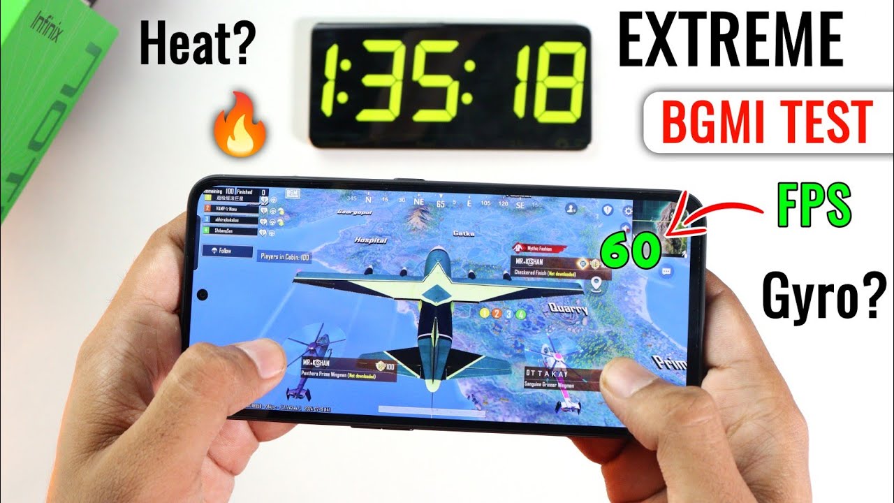 Infinix NOTE 40X 5g Bgmi Pubg Test | Infinix Note 40X 5g Bgmi Gaming Graphics FPS, Battery Test🔥